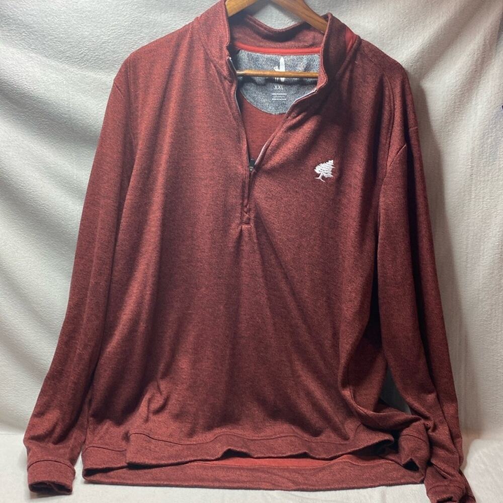 Johnnie-O Rust  red 1/4 zip pullover size Extra Extra Large